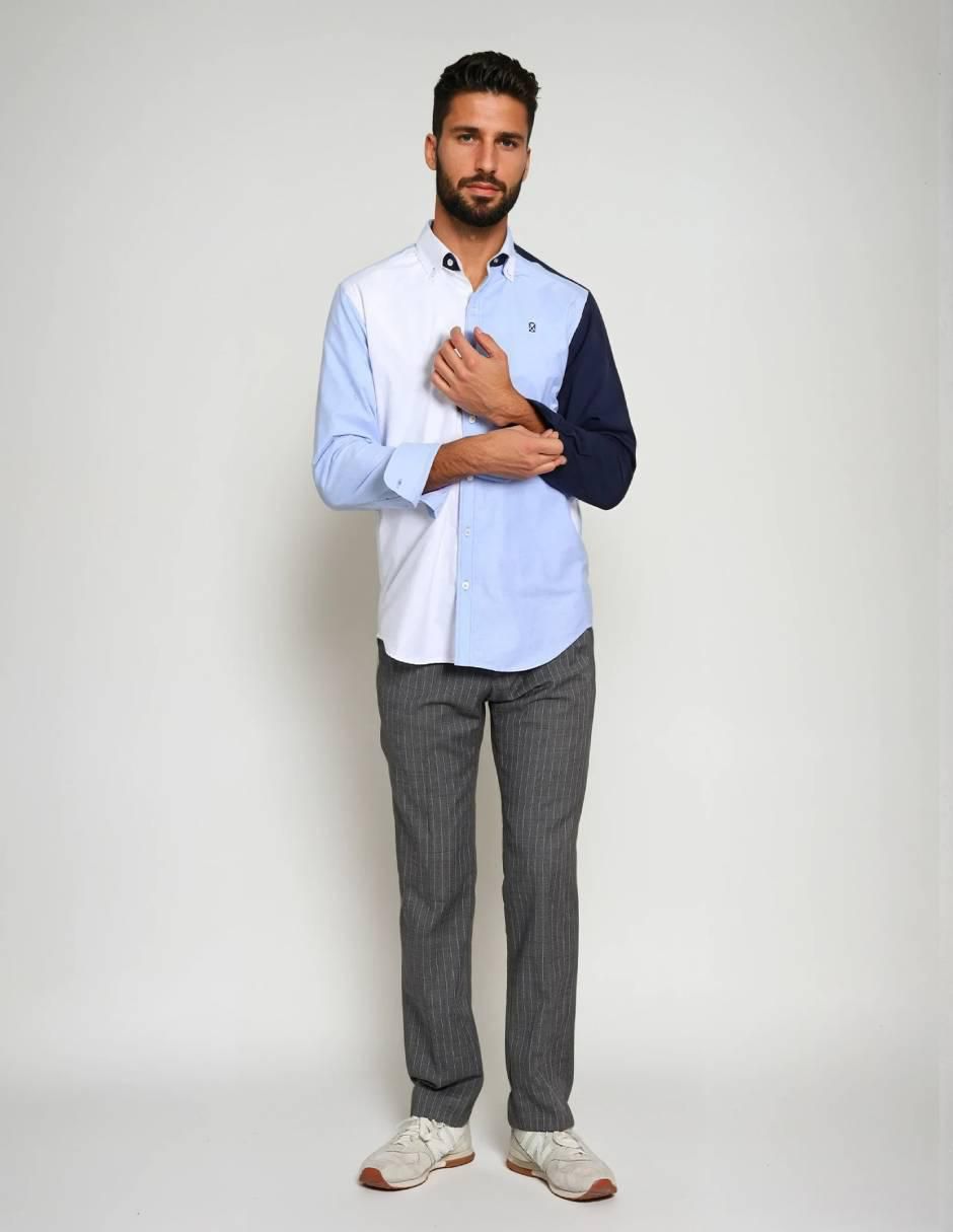 Camisa casual manga larga para hombre 4