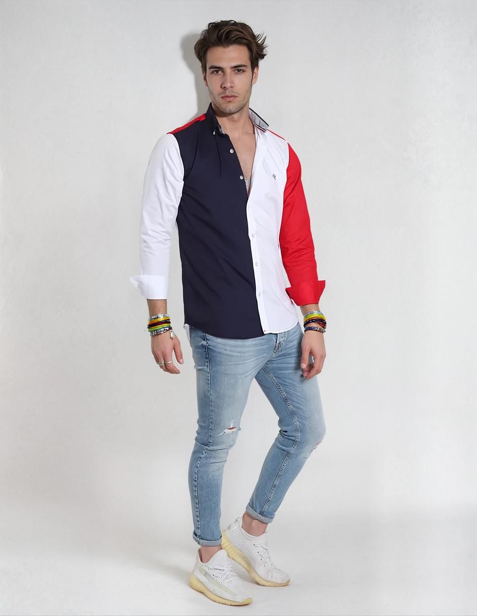 Camisa casual manga larga para hombre 2