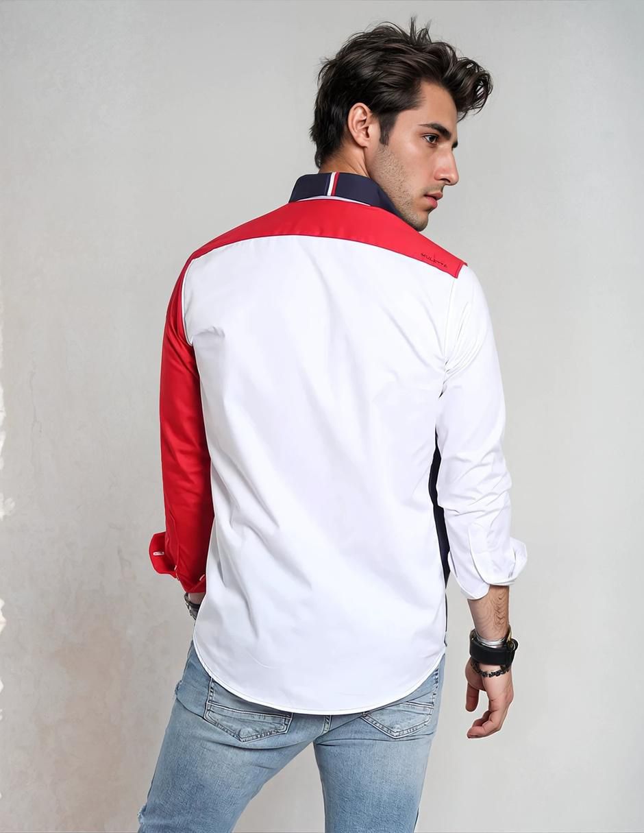 Camisa casual manga larga para hombre 4