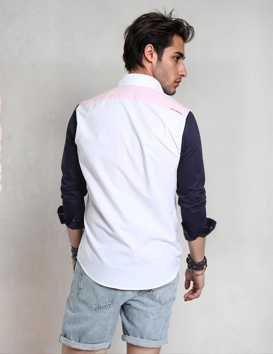 Camisa casual manga larga para hombre 3