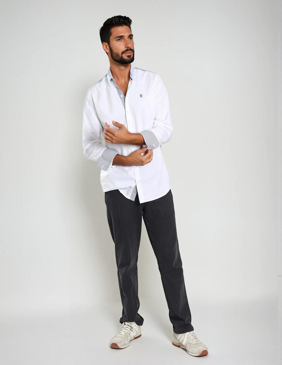 Camisa casual manga larga para hombre 2
