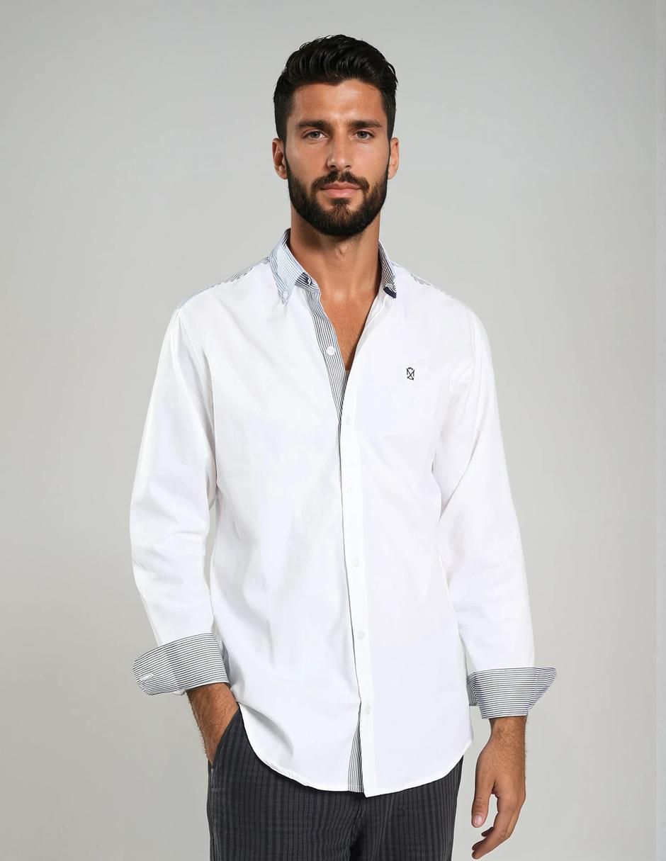 Camisa casual manga larga para hombre 3