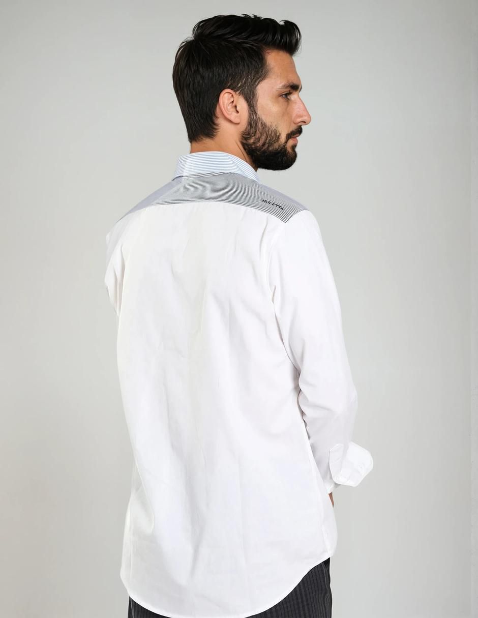 Camisa casual manga larga para hombre 4