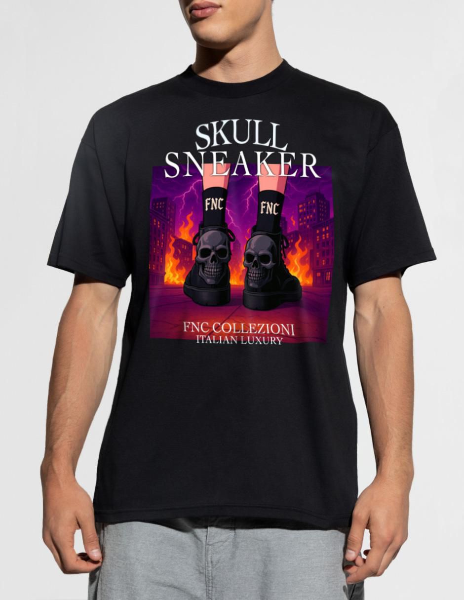 Playera Skull Sneaker cuello redondo para hombre
