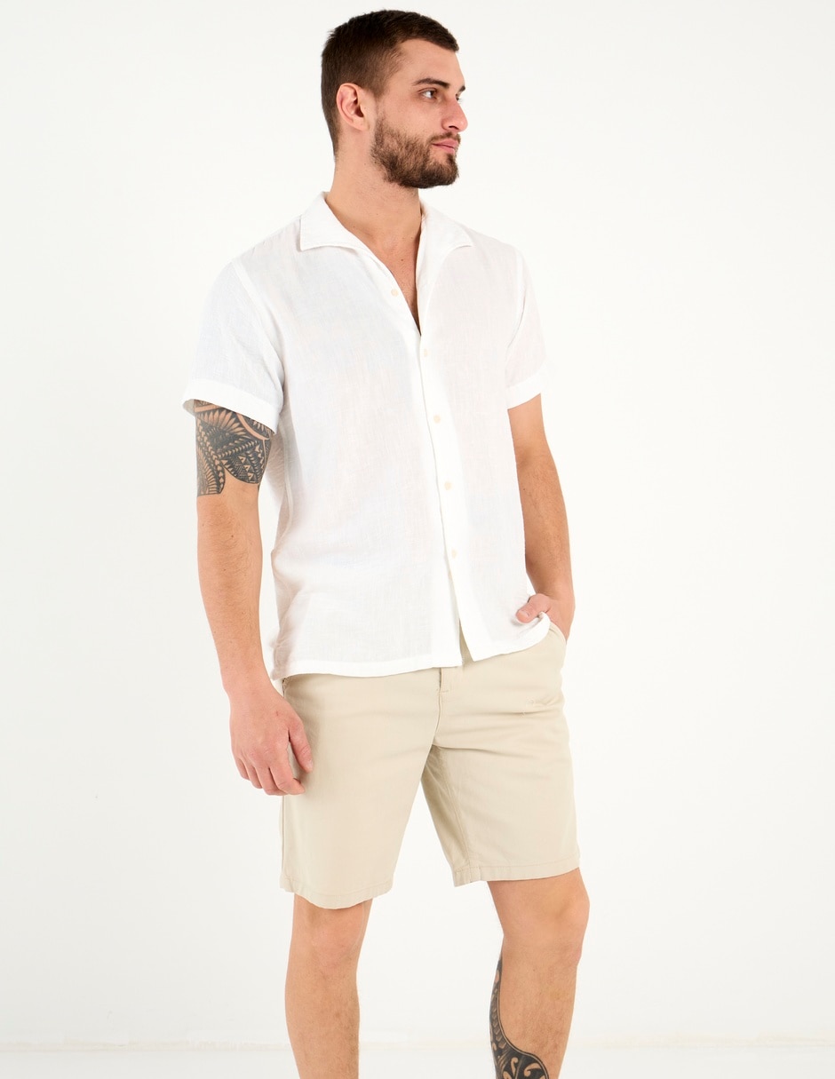 Camisa casual manga corta para hombre