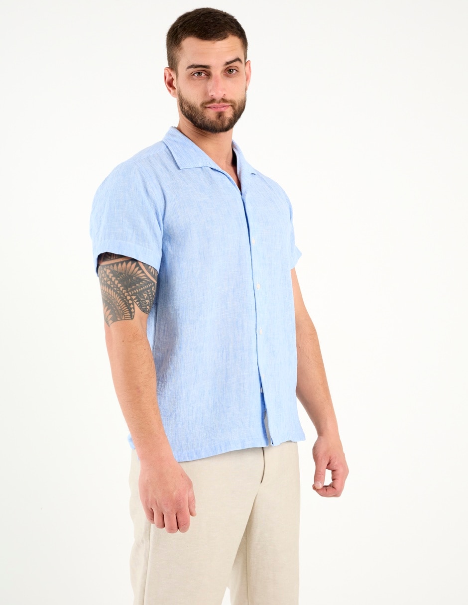 Camisa casual manga corta para hombre