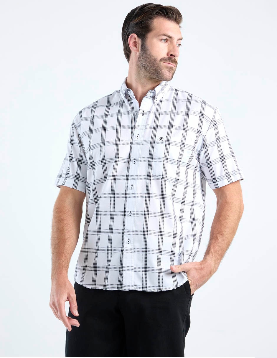 Camisa casual de algodón manga corta para hombre 2