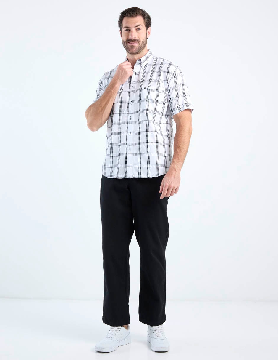 Camisa casual de algodón manga corta para hombre 3