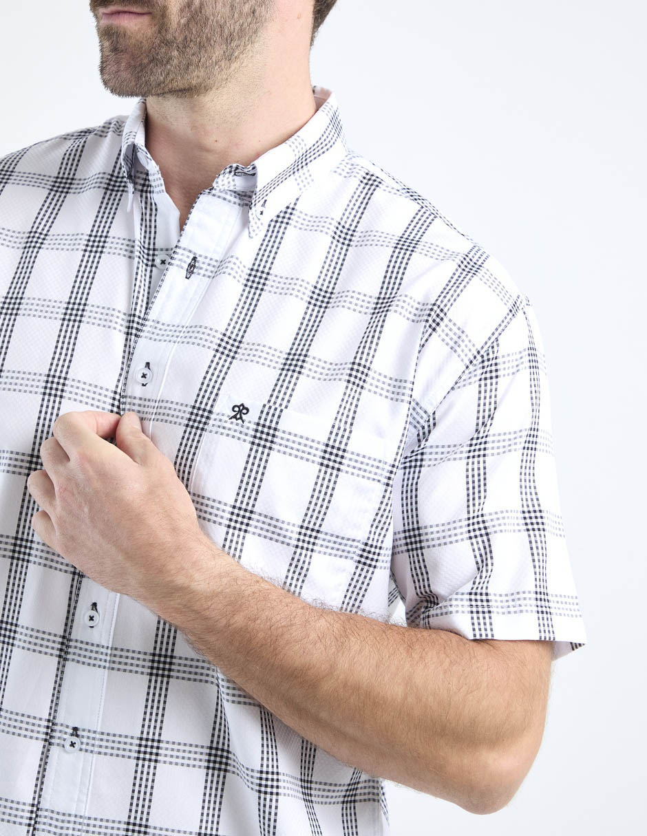 Camisa casual de algodón manga corta para hombre 4