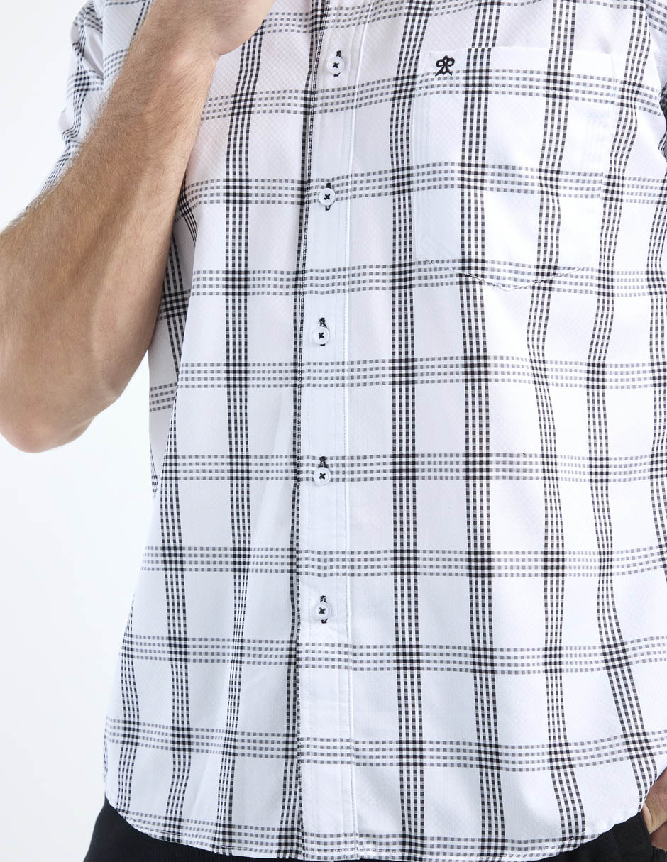 Camisa casual de algodón manga corta para hombre 5