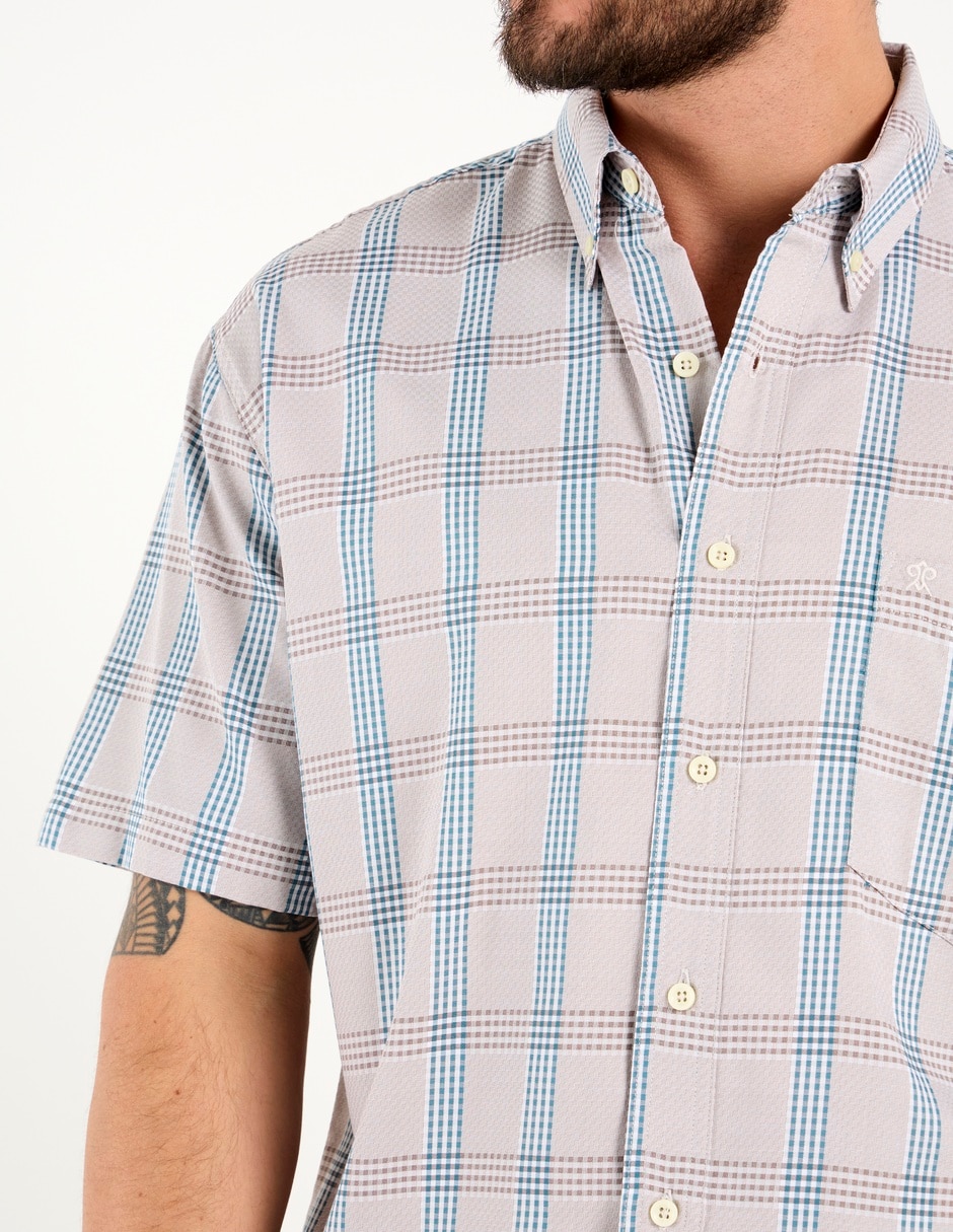 Camisa casual de algodón manga corta para hombre 4