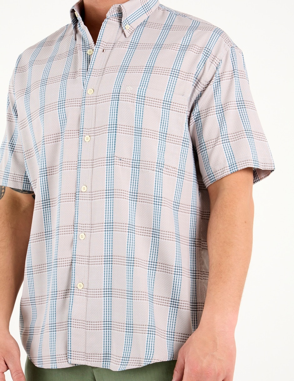 Camisa casual de algodón manga corta para hombre 5