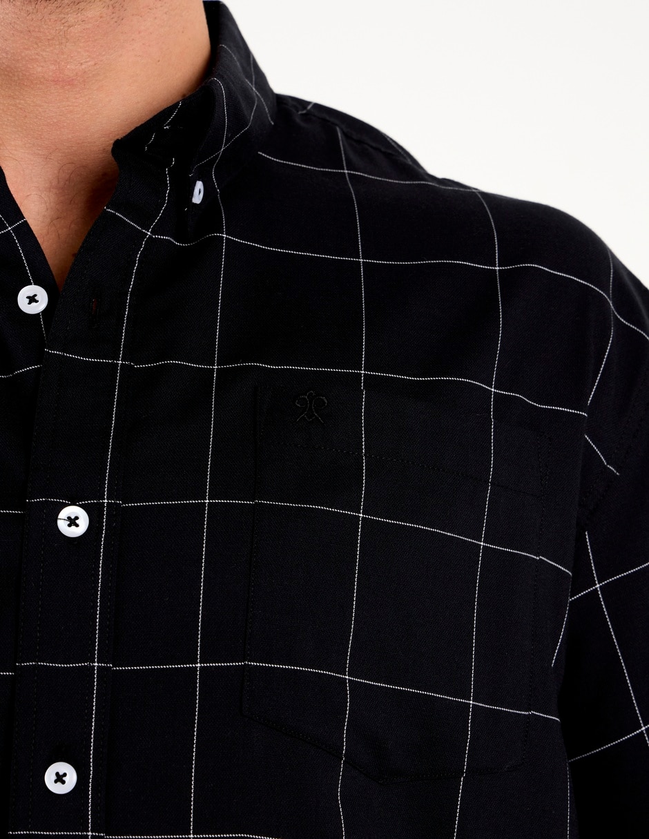 Camisa casual de algodón manga corta para hombre 4