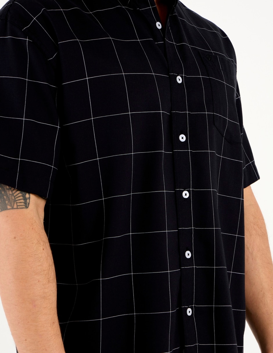 Camisa casual de algodón manga corta para hombre 5