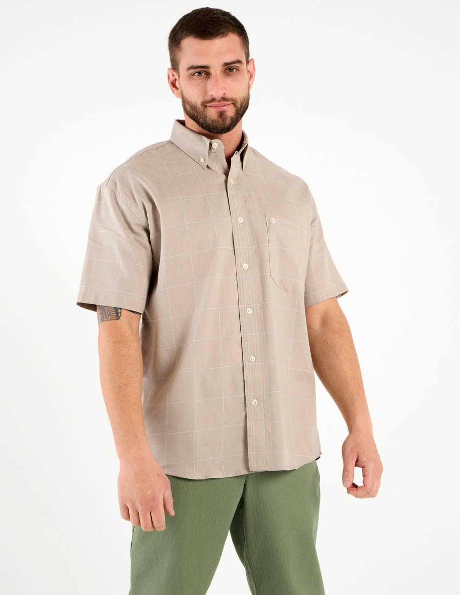 Camisa casual manga corta para hombre