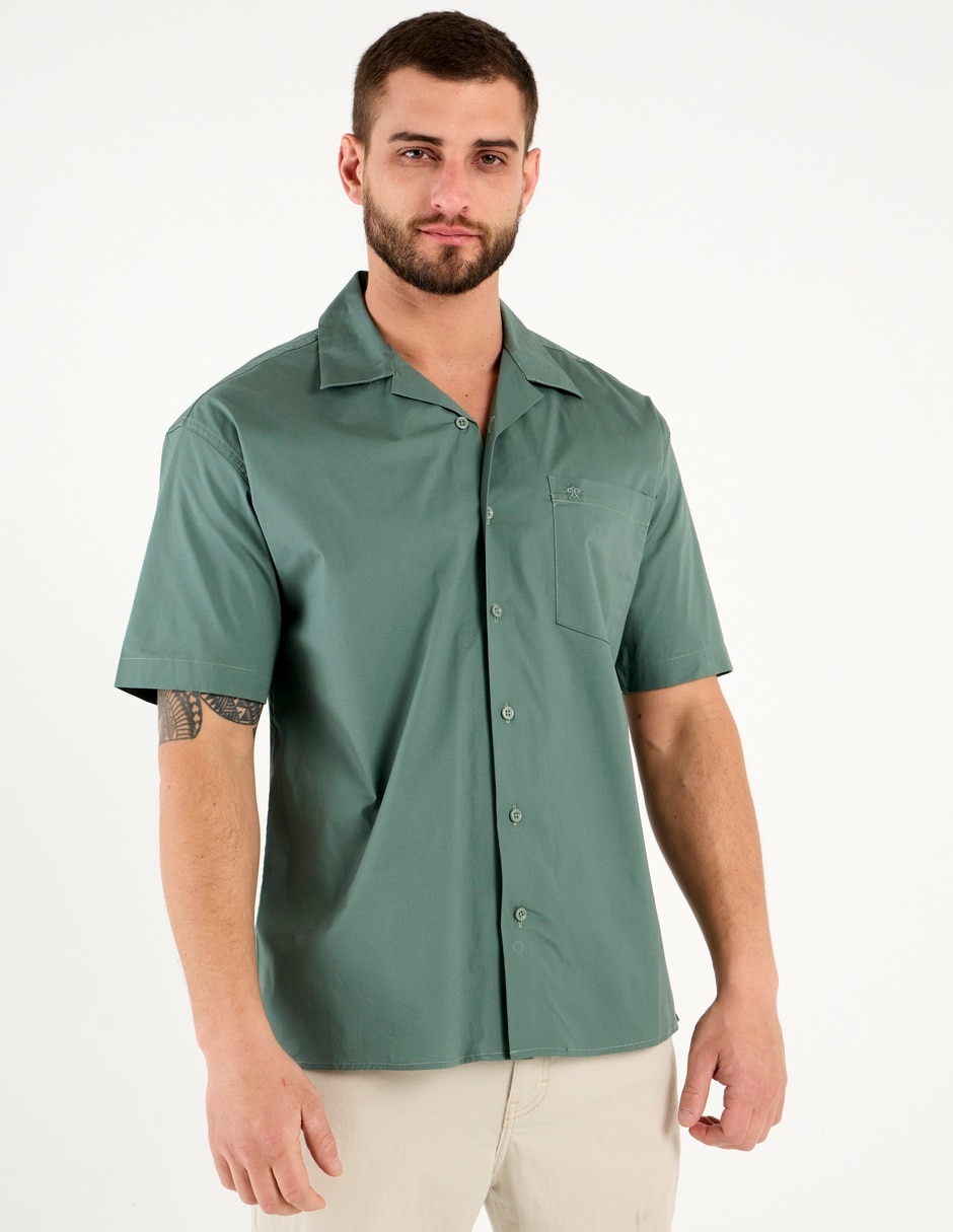 Camisa casual de algodón manga corta para hombre Camisa casual de algodón manga corta para hombre
