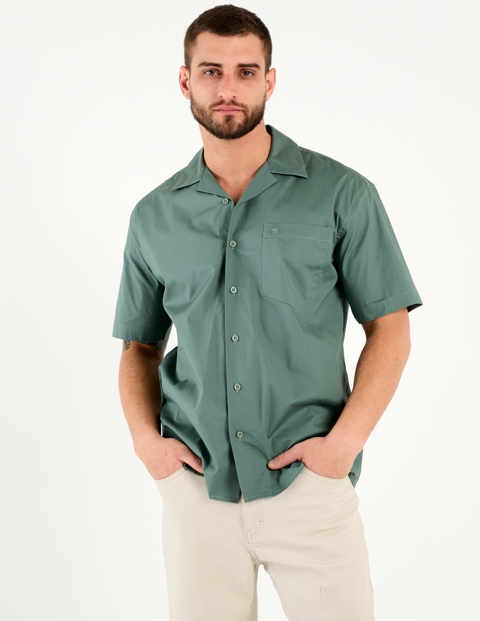 Camisa casual de algodón manga corta para hombre 2