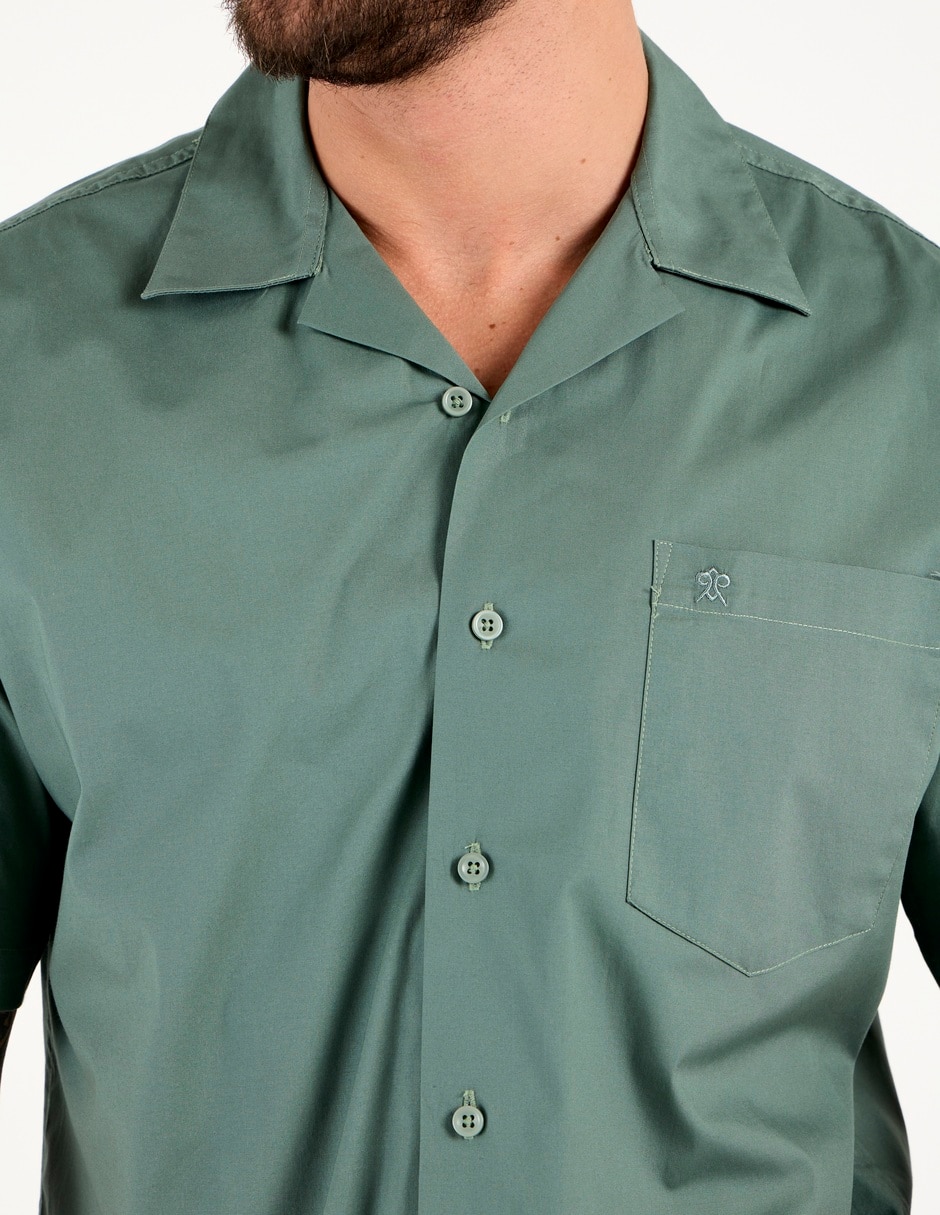 Camisa casual de algodón manga corta para hombre 4
