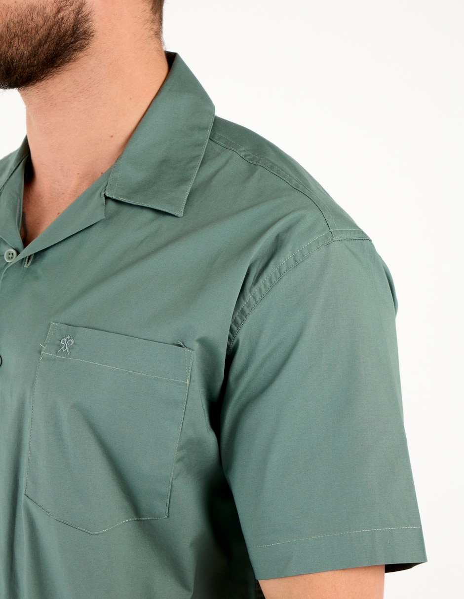 Camisa casual de algodón manga corta para hombre 5
