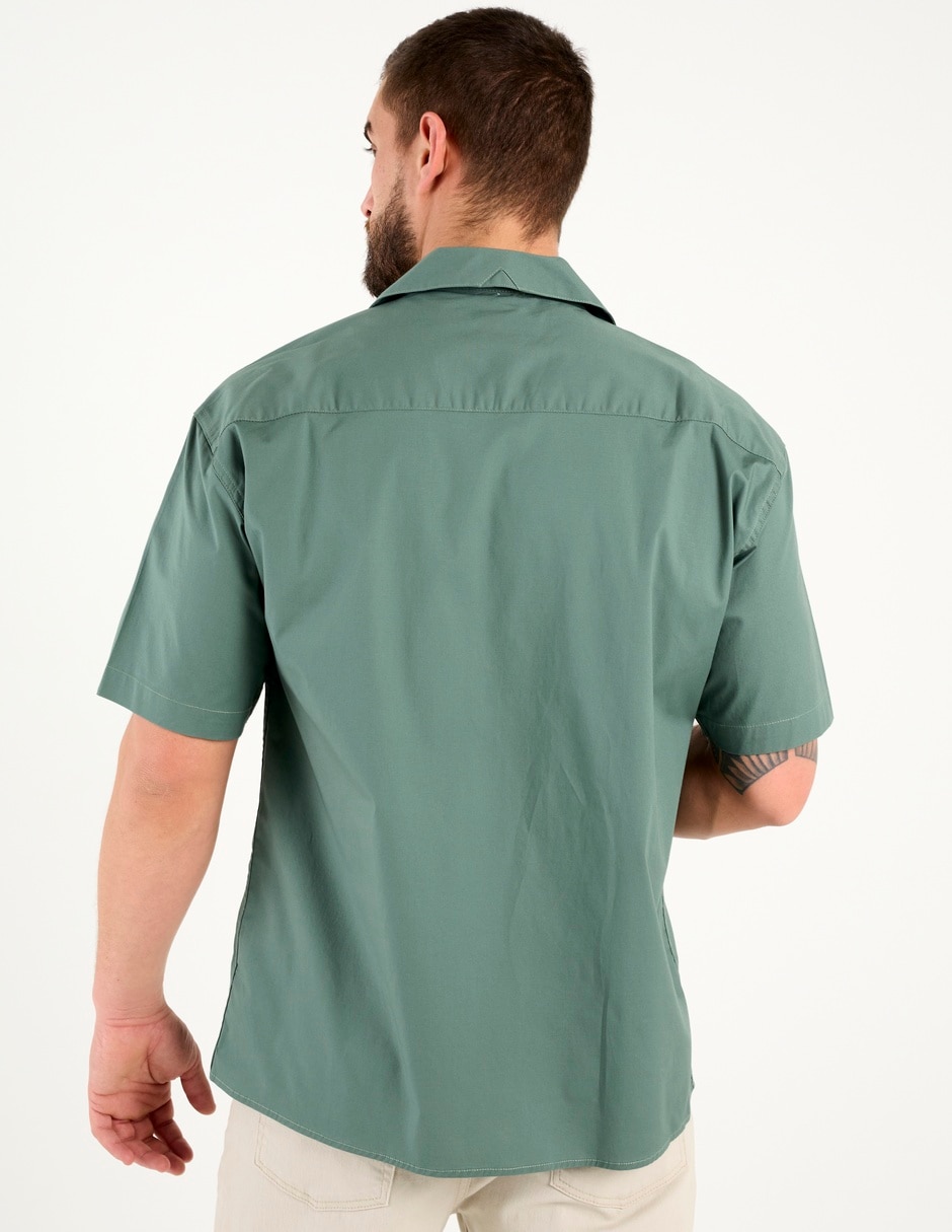 Camisa casual de algodón manga corta para hombre 6