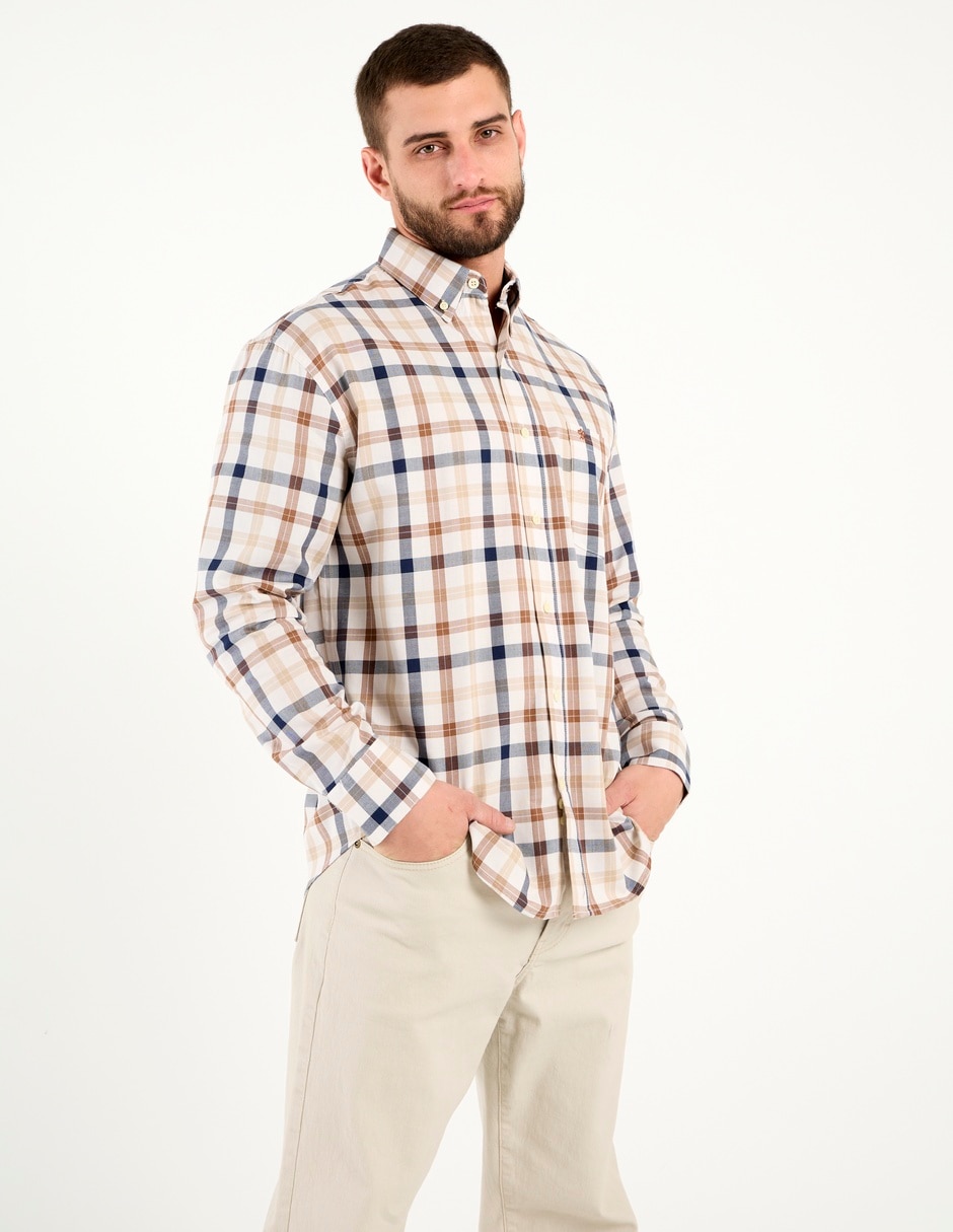 Camisa casual manga larga para hombre