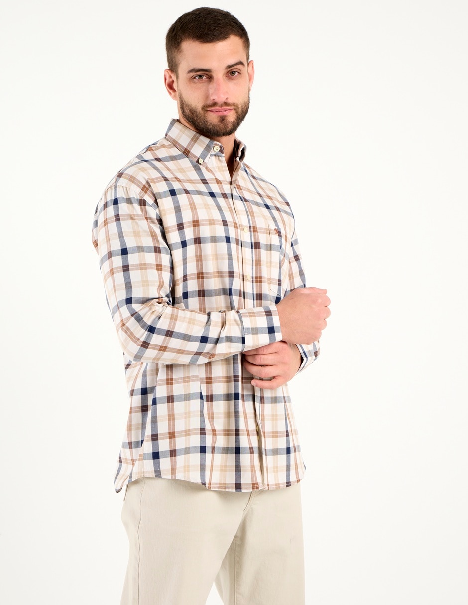 Camisa casual manga larga para hombre 2