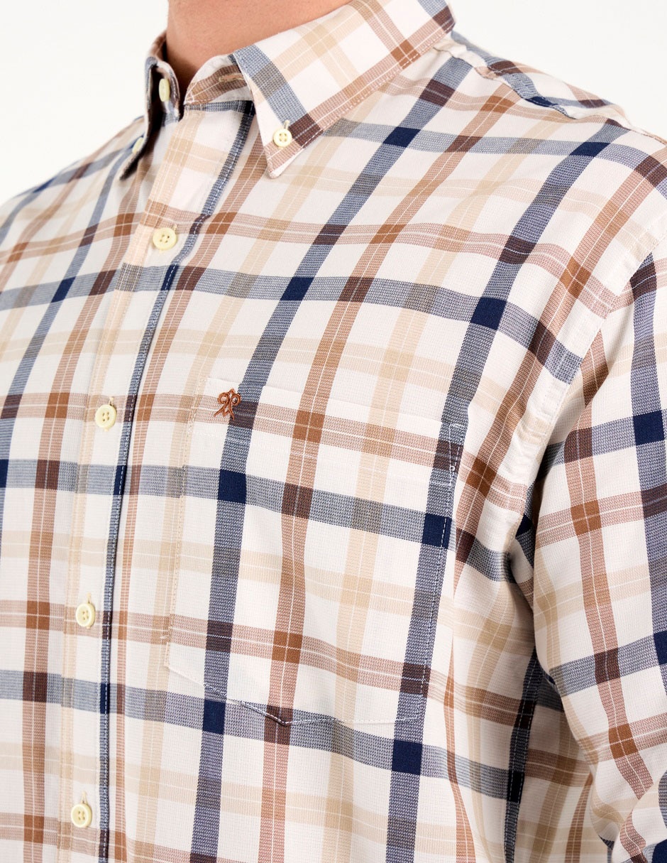 Camisa casual manga larga para hombre 4
