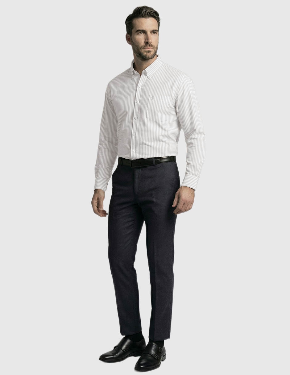Camisa casual de algodón manga larga para hombre 3