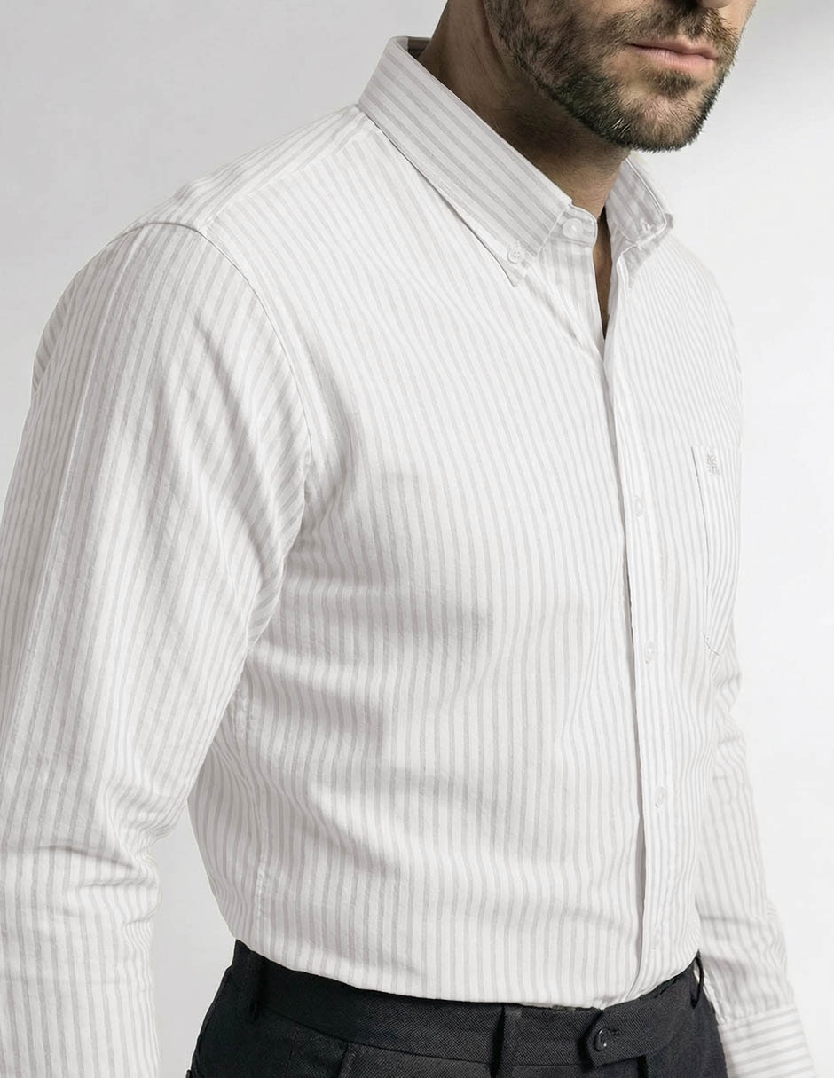 Camisa casual de algodón manga larga para hombre 4