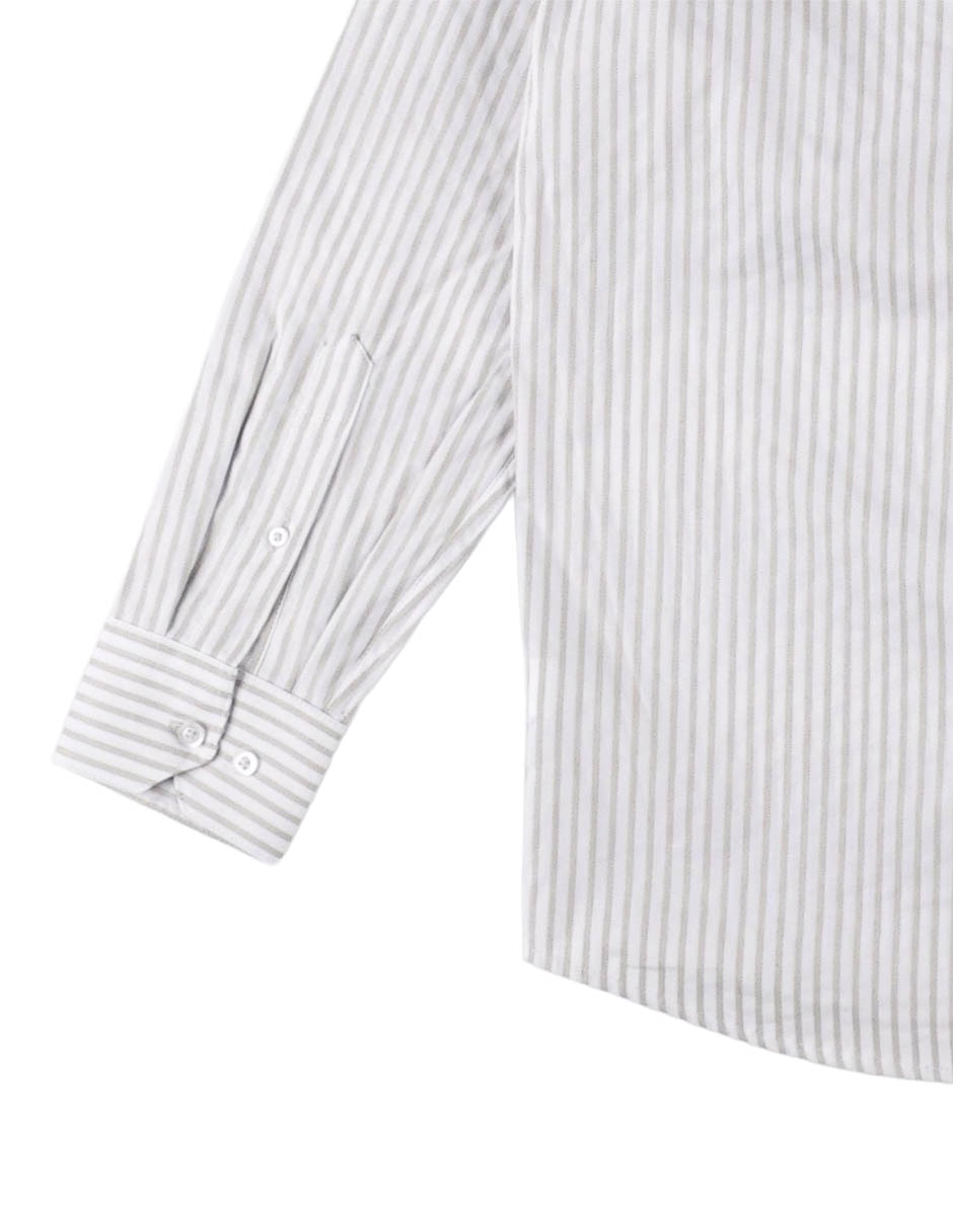 Camisa casual de algodón manga larga para hombre 6