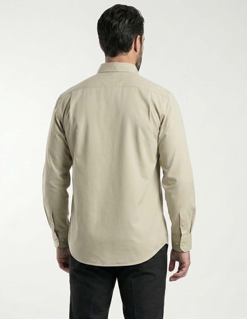 Camisa casual de algodón manga larga para hombre 2