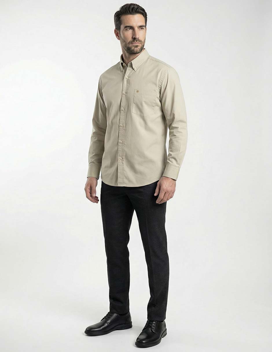 Camisa casual de algodón manga larga para hombre 3