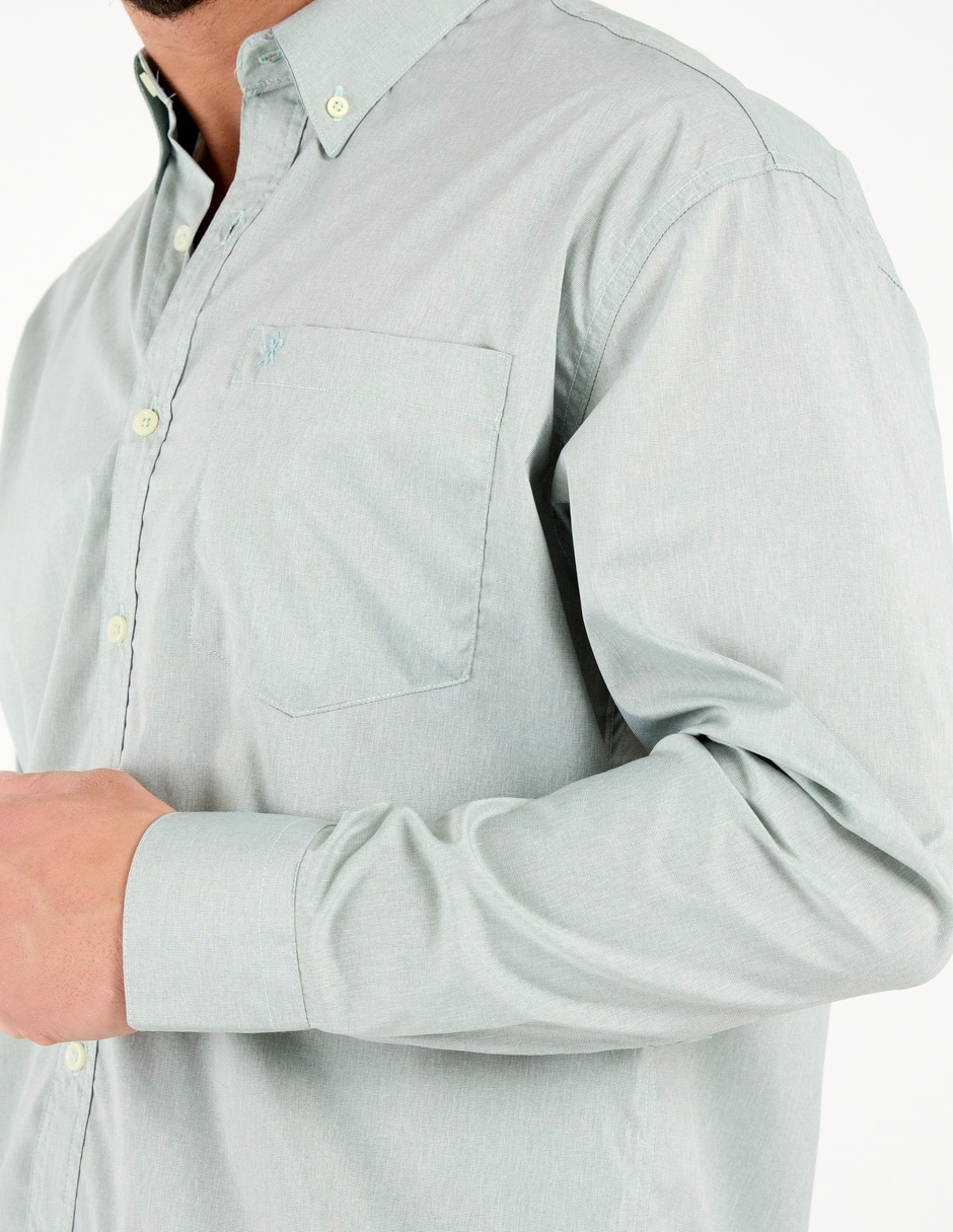 Camisa casual manga larga para hombre 5