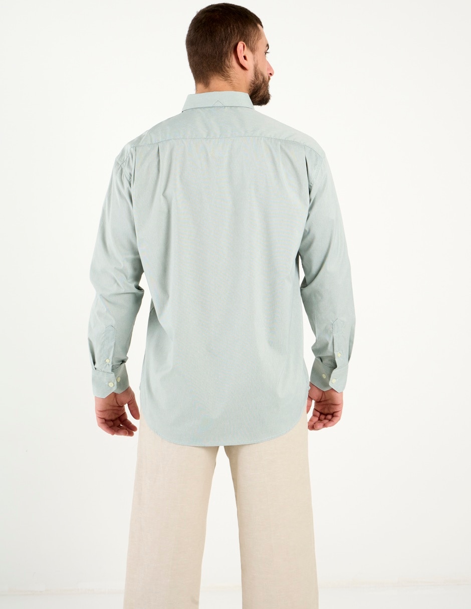 Camisa casual manga larga para hombre 6