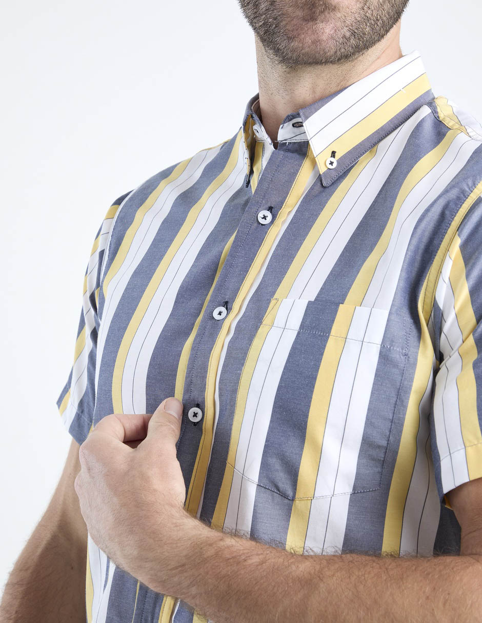 Camisa casual manga corta para hombre 4