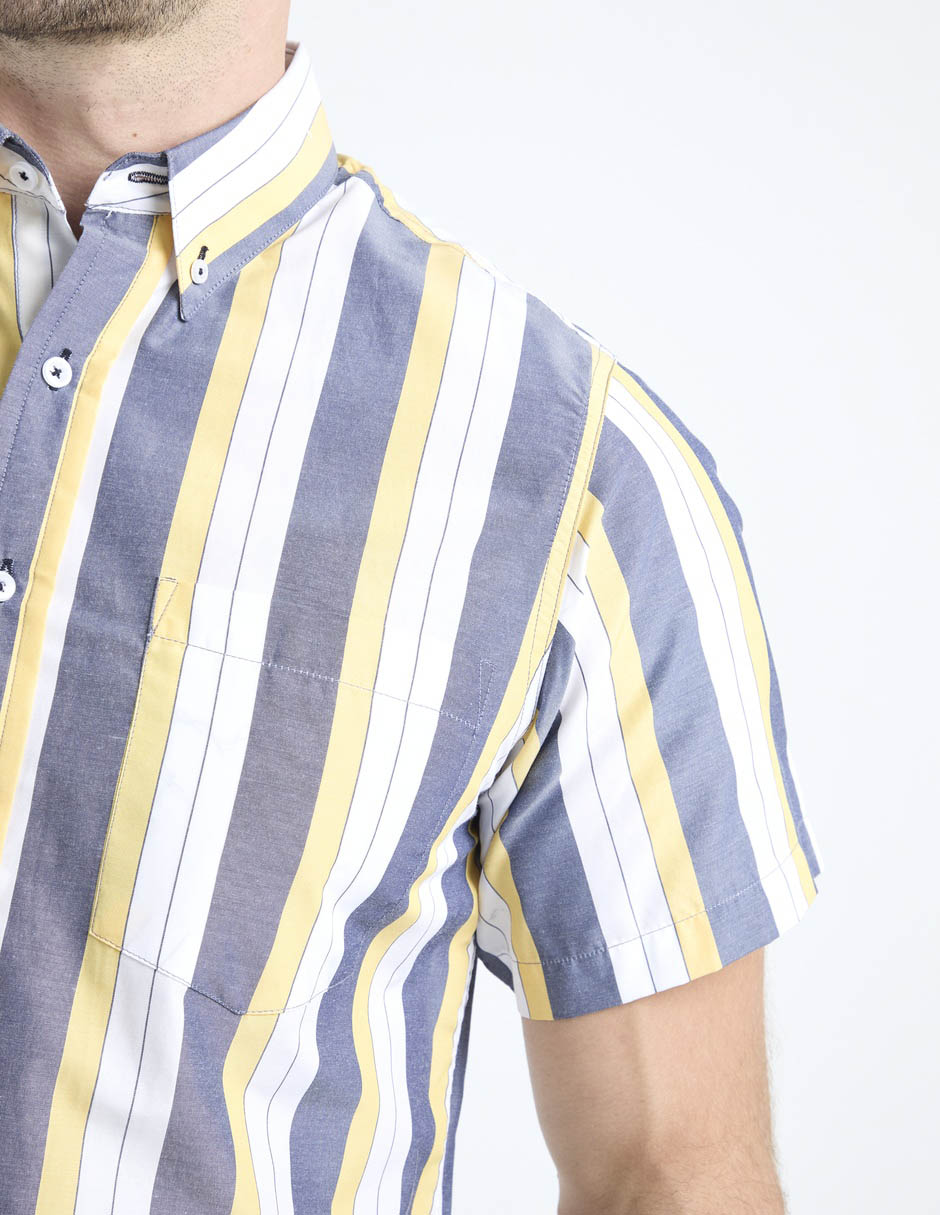 Camisa casual manga corta para hombre 5