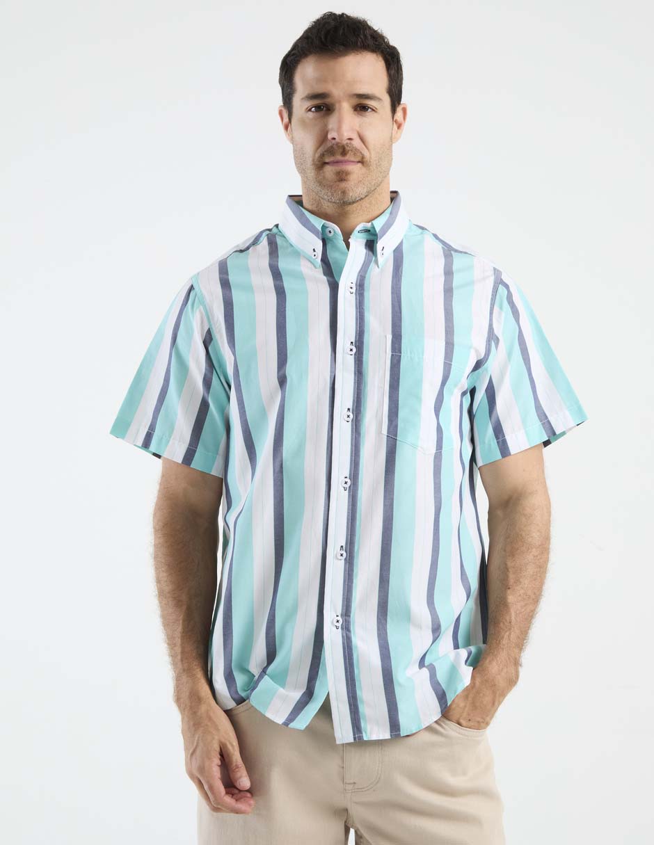 Camisa casual manga corta para hombre