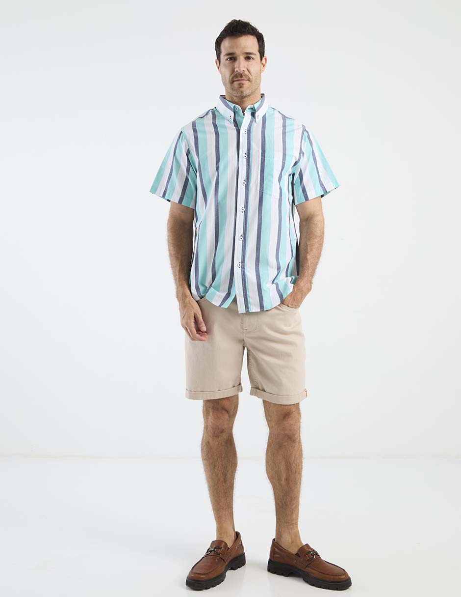 Camisa casual manga corta para hombre 3