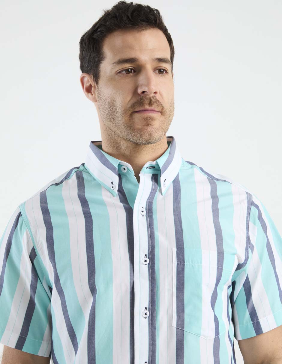 Camisa casual manga corta para hombre 4