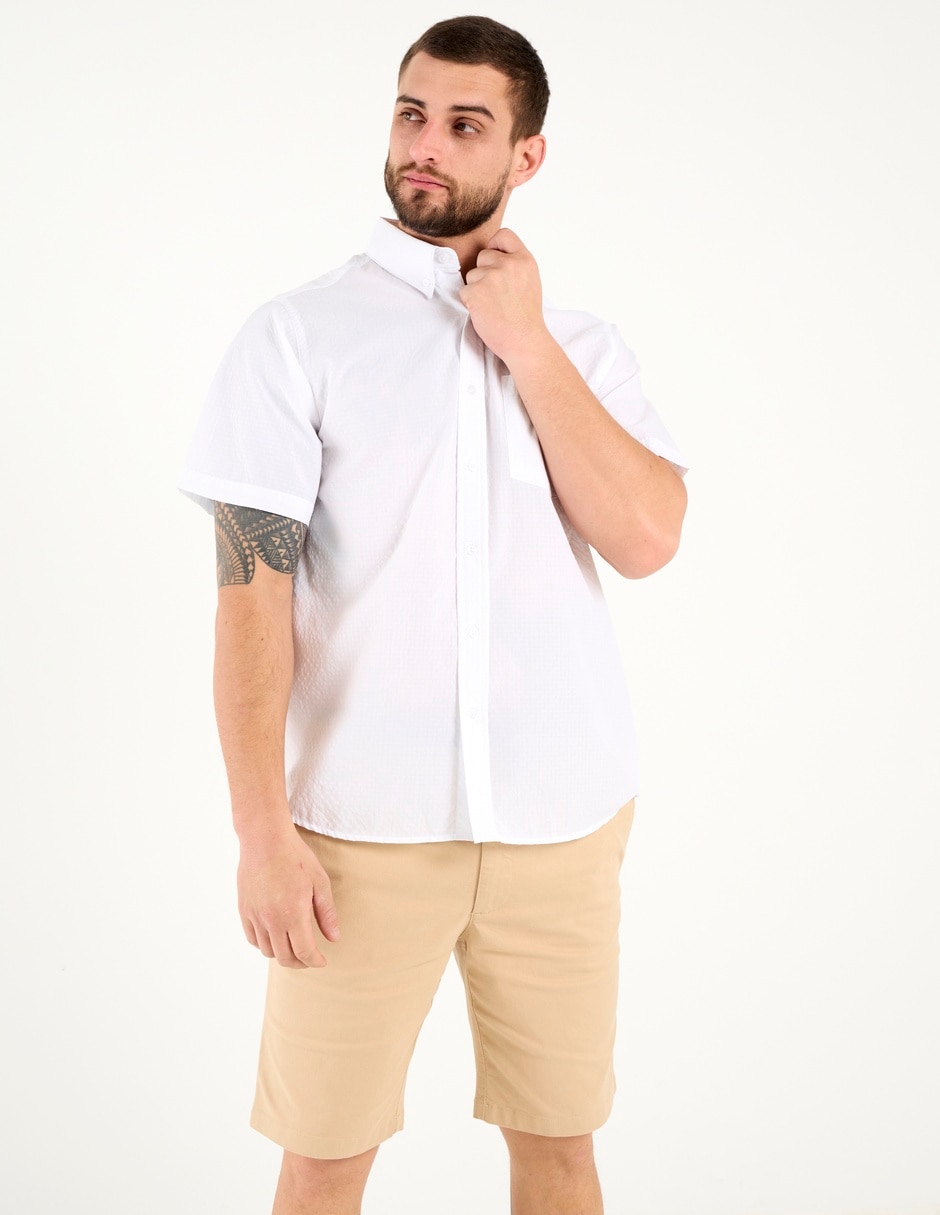 Camisa casual de algodón manga corta para hombre 2