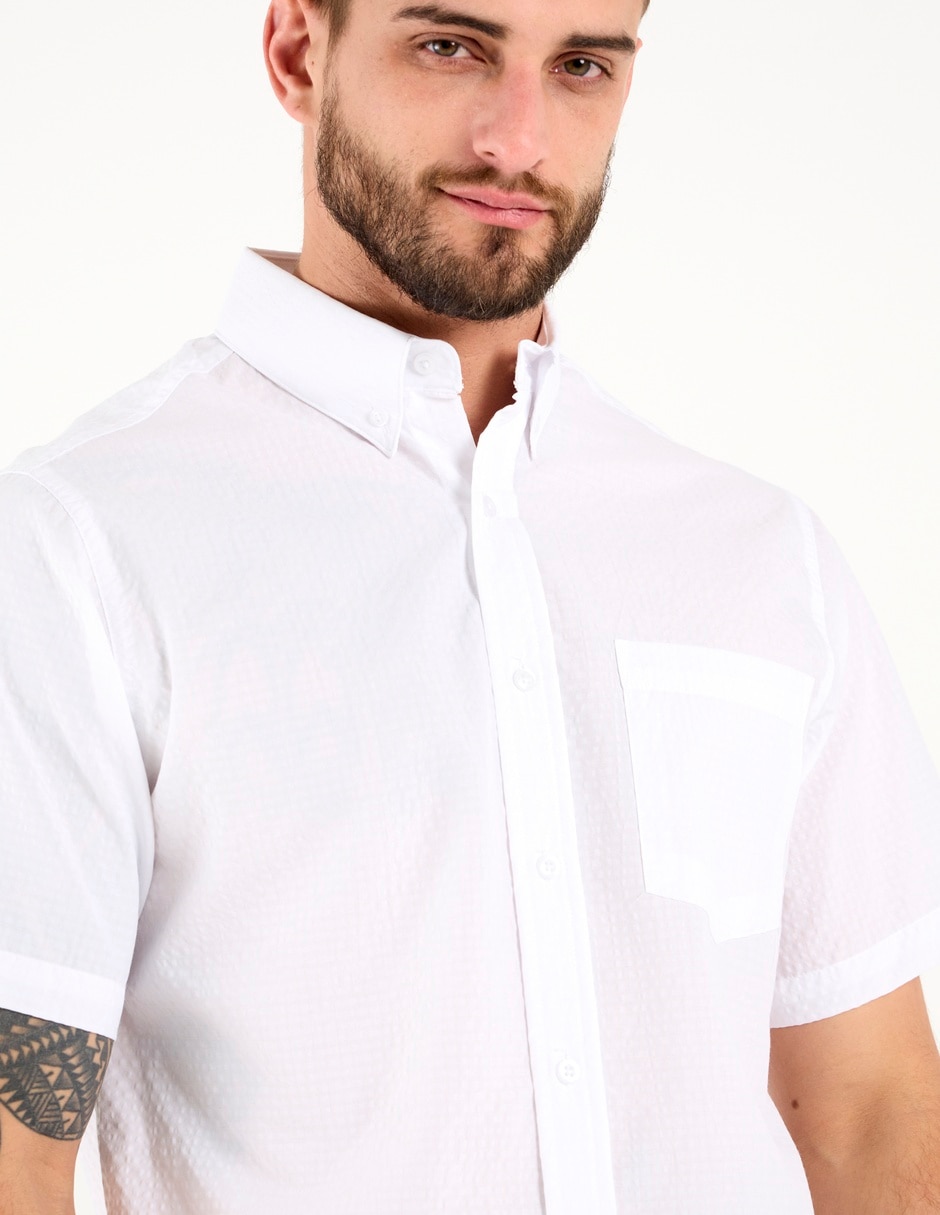 Camisa casual de algodón manga corta para hombre 4