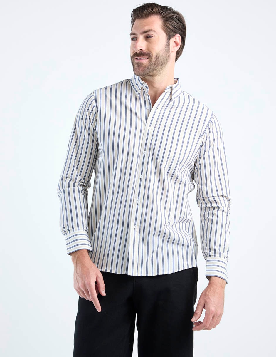 Camisa casual de algodón manga larga para hombre 2