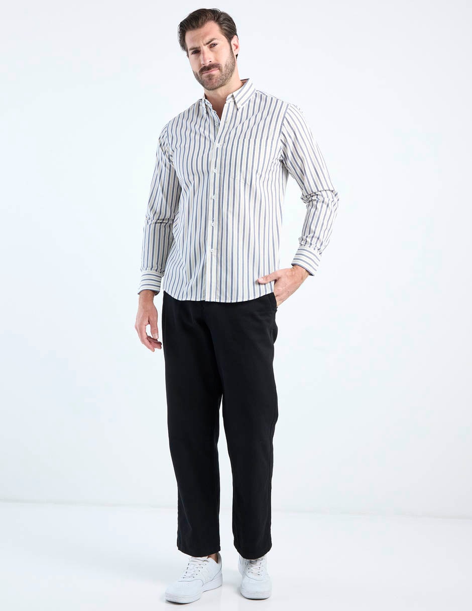 Camisa casual de algodón manga larga para hombre 3