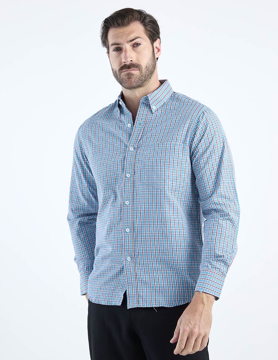 Camisa casual manga larga para hombre 7
