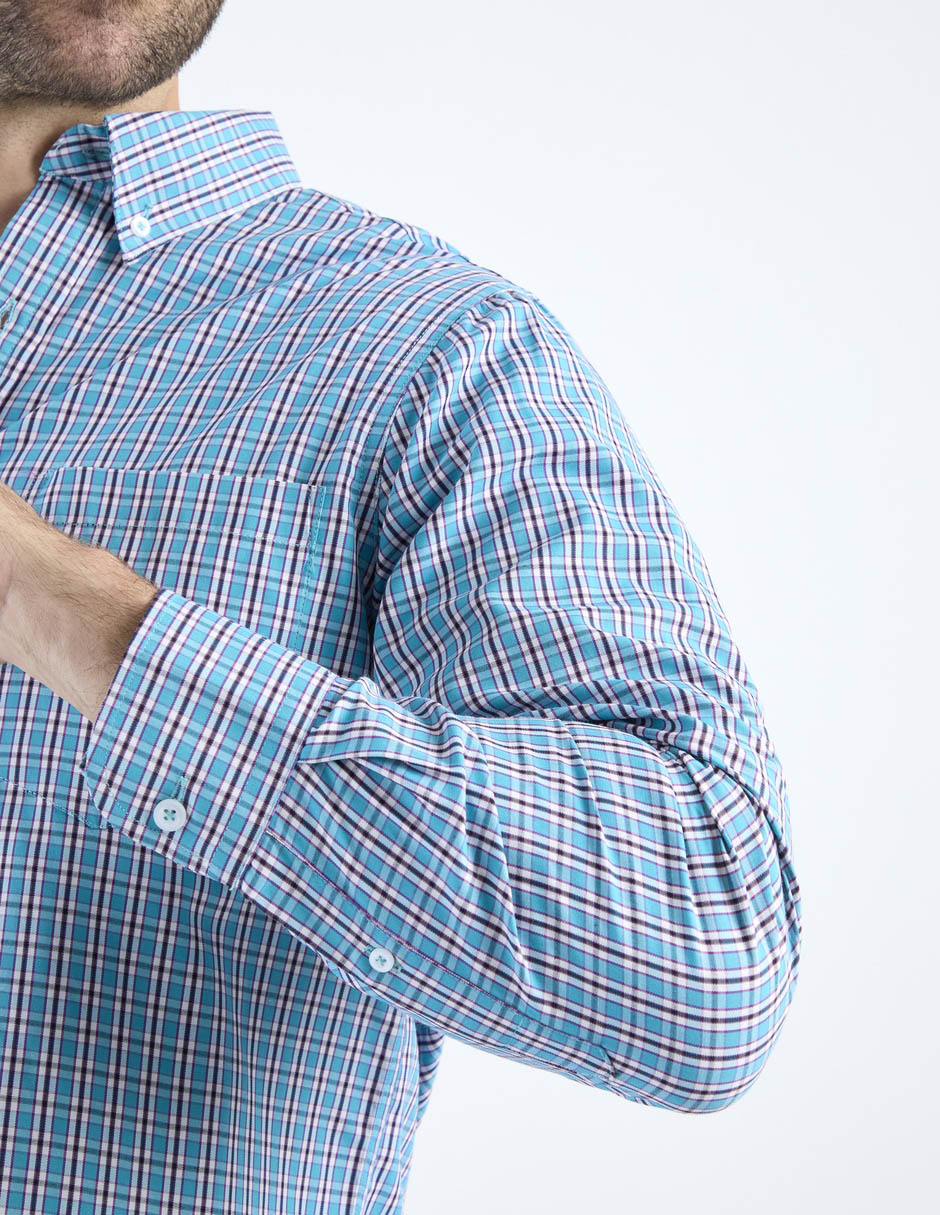 Camisa casual manga larga para hombre 10