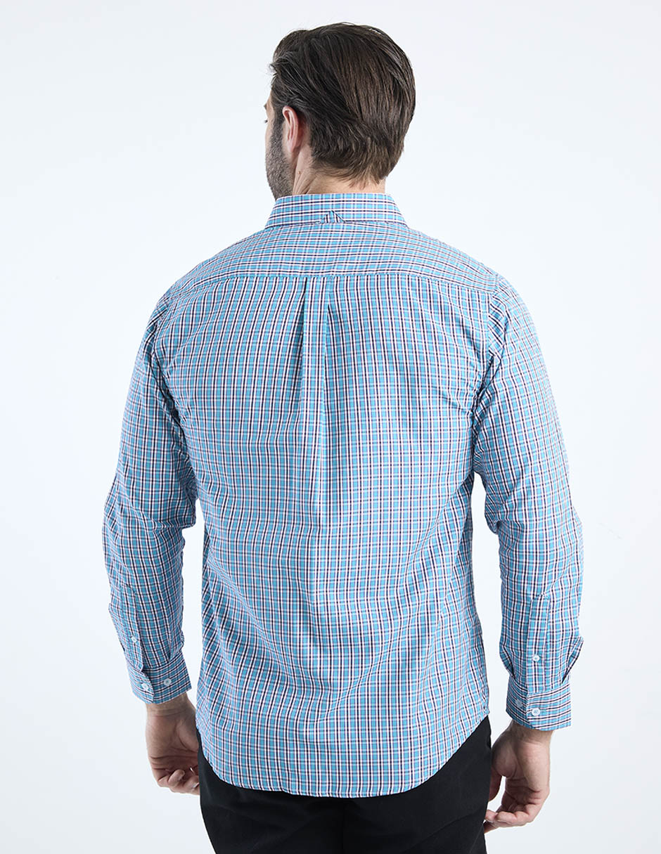 Camisa casual manga larga para hombre 11
