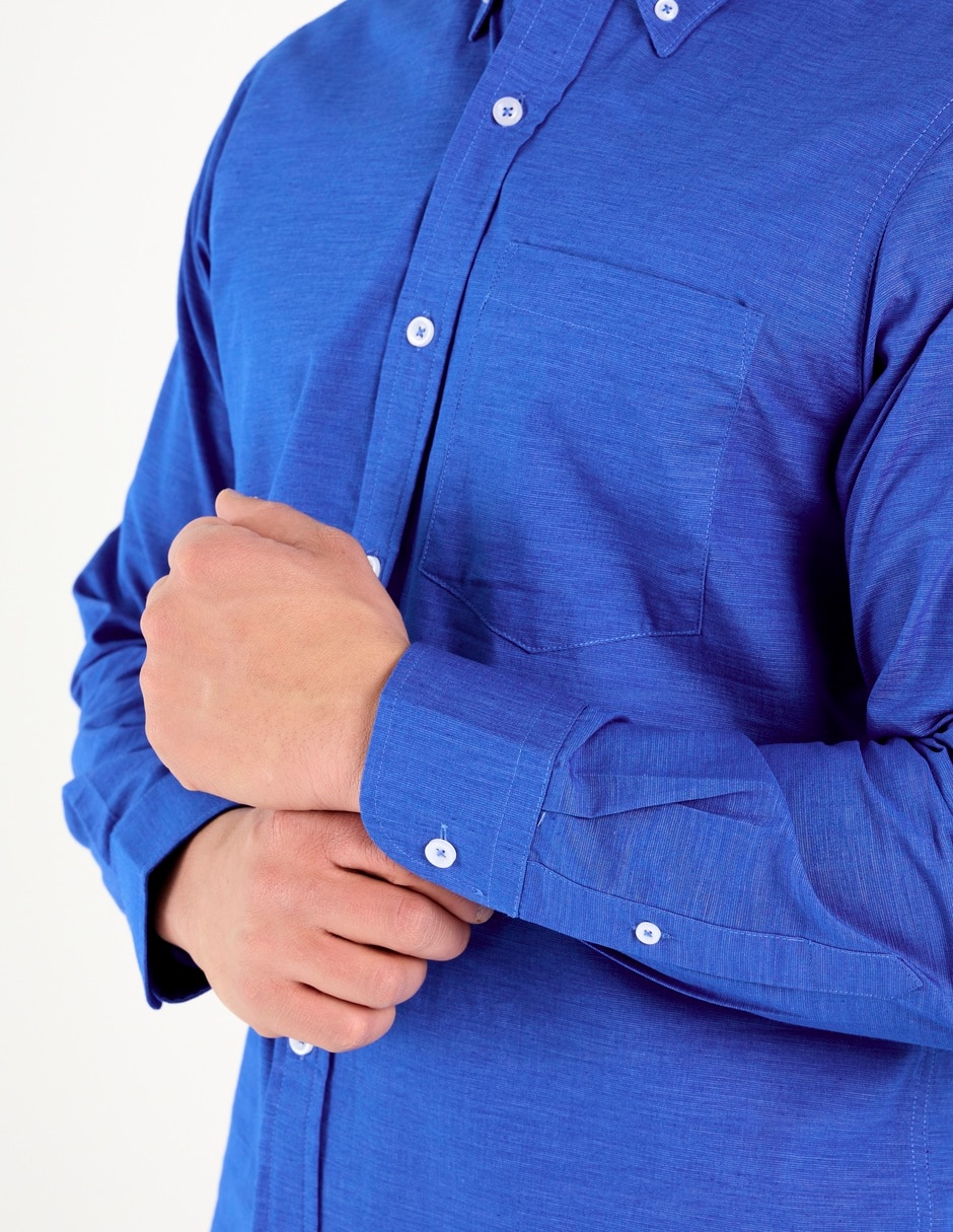Camisa casual manga larga para hombre 10