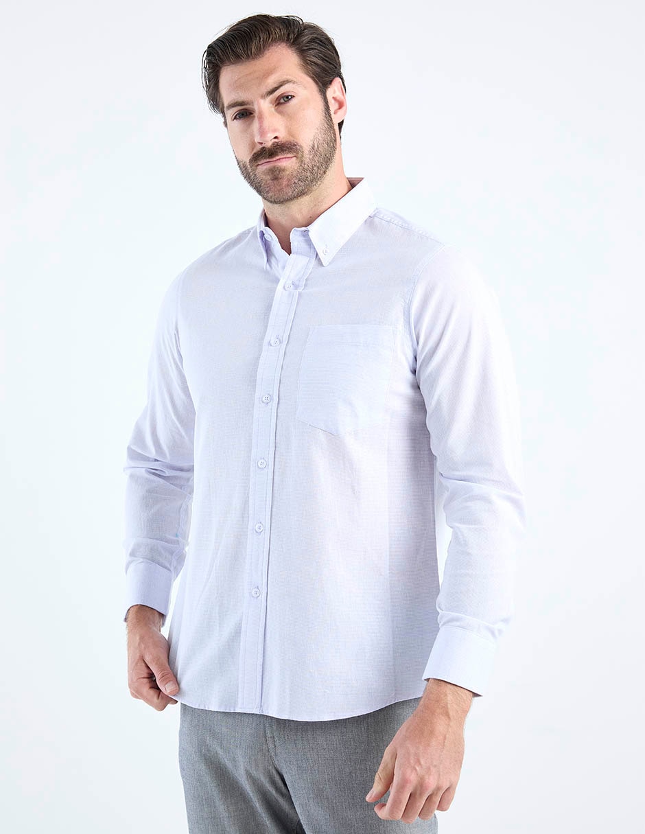 Camisa casual de algodón manga larga para hombre 7