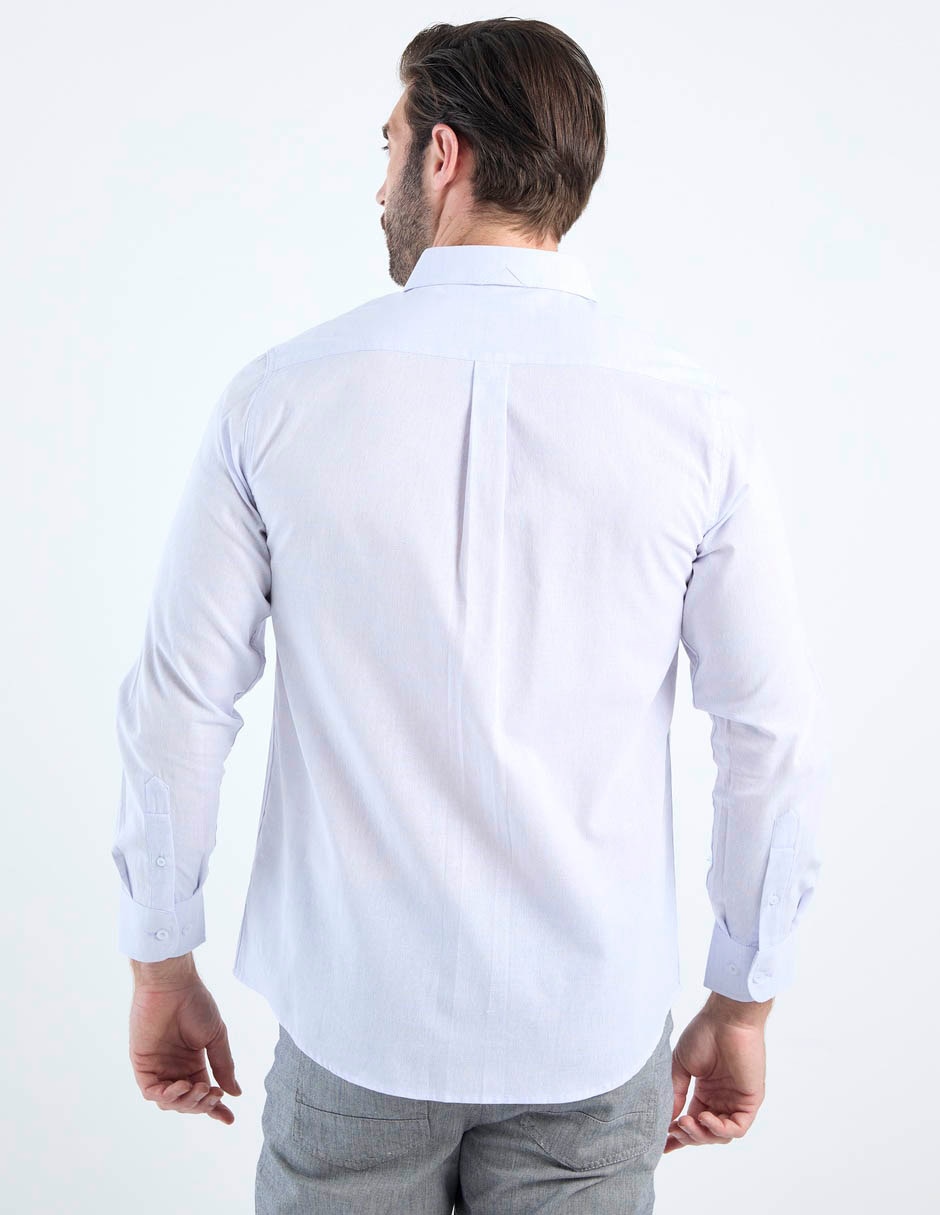 Camisa casual de algodón manga larga para hombre 11