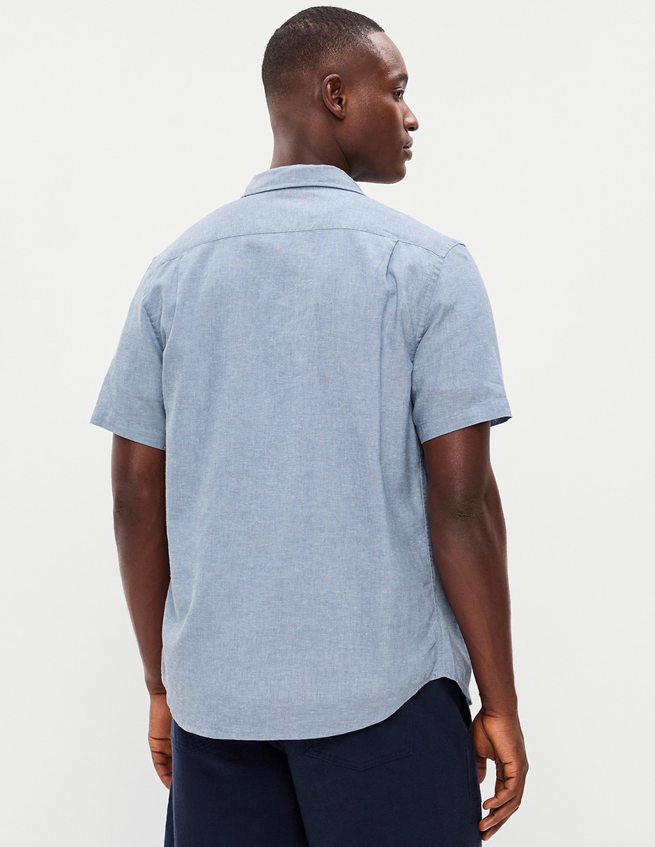 Camisa casual de algodón manga corta para hombre 2